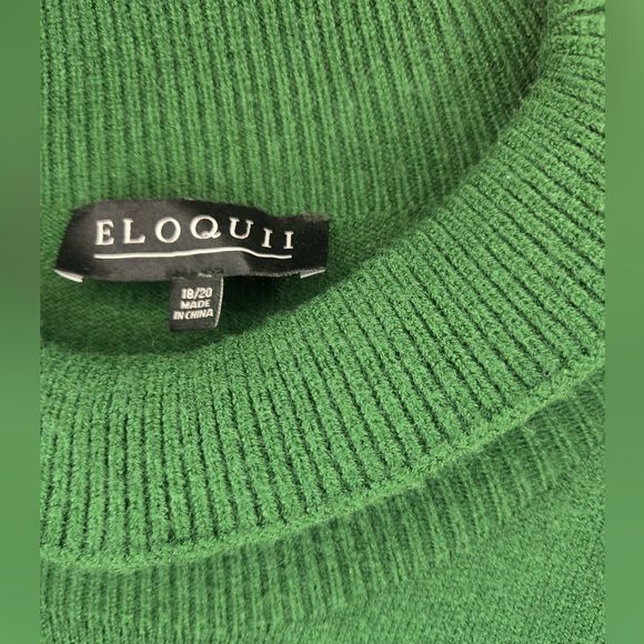 Eloquii Green Maxi Sweater Dress - Picture 3 of 3